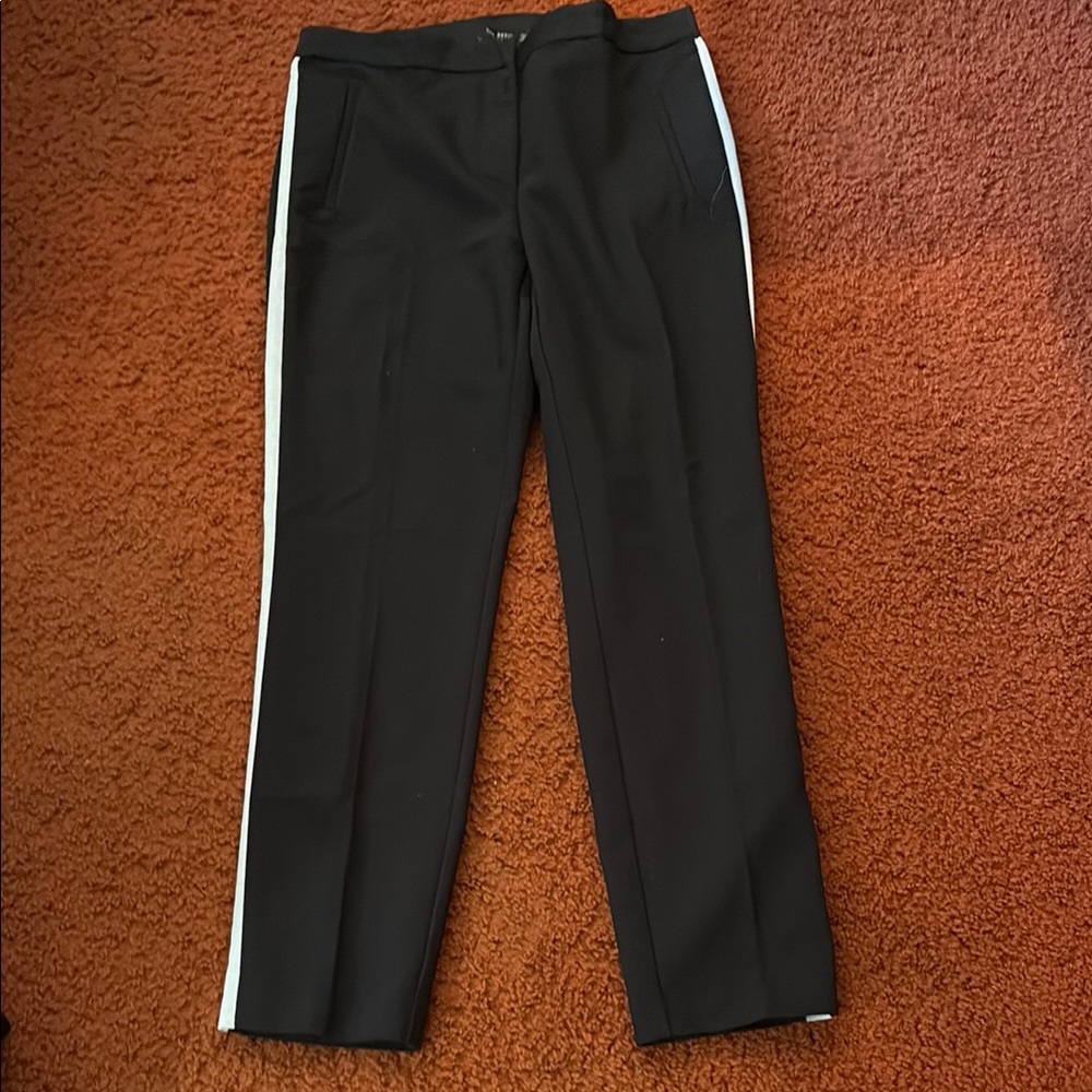 Men's Black Pants with White Stripe
